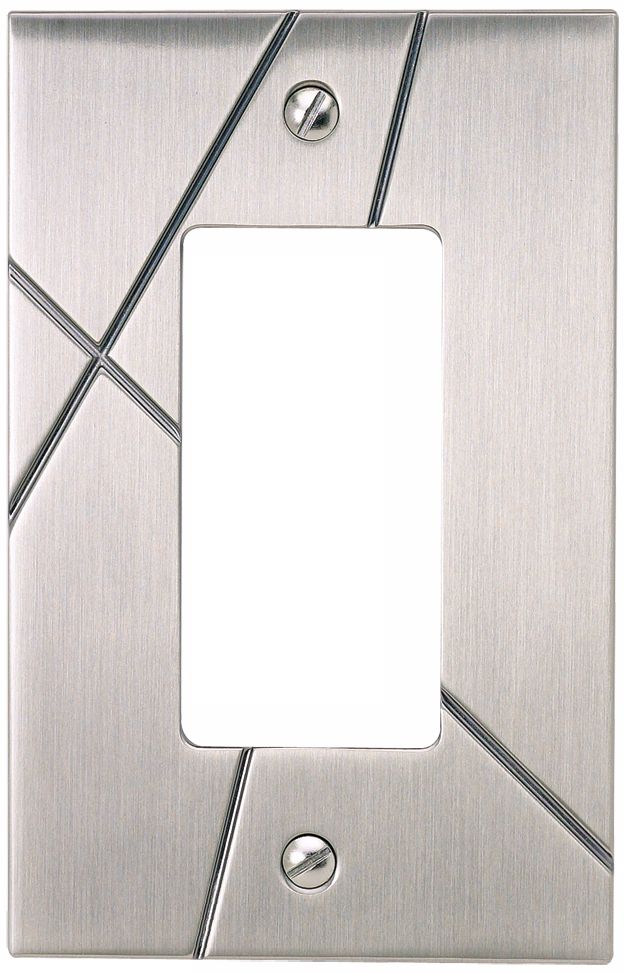 Modernist Brushed Nickel Single Rocker Wall Plate