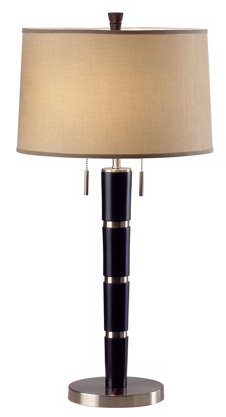 Nova Konico Dark Brown Wood Table Lamp