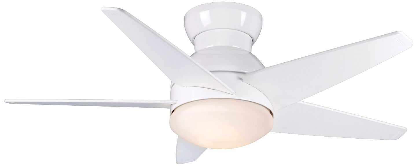 44" Casablanca Isotope Snow White Hugger Ceiling Fan