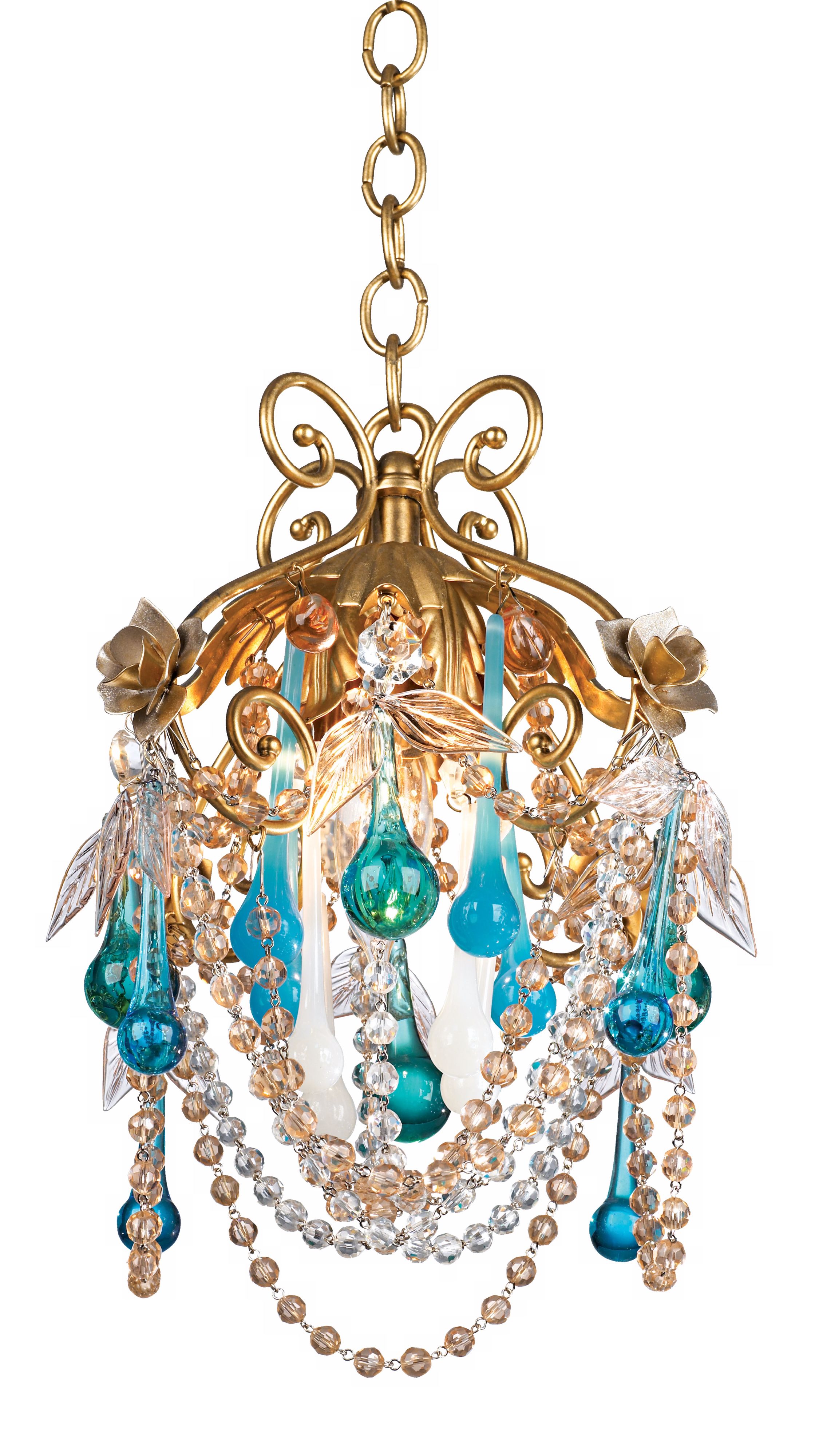 Schonbek Chanterelle Single Light Crystal Pendant Chandelier