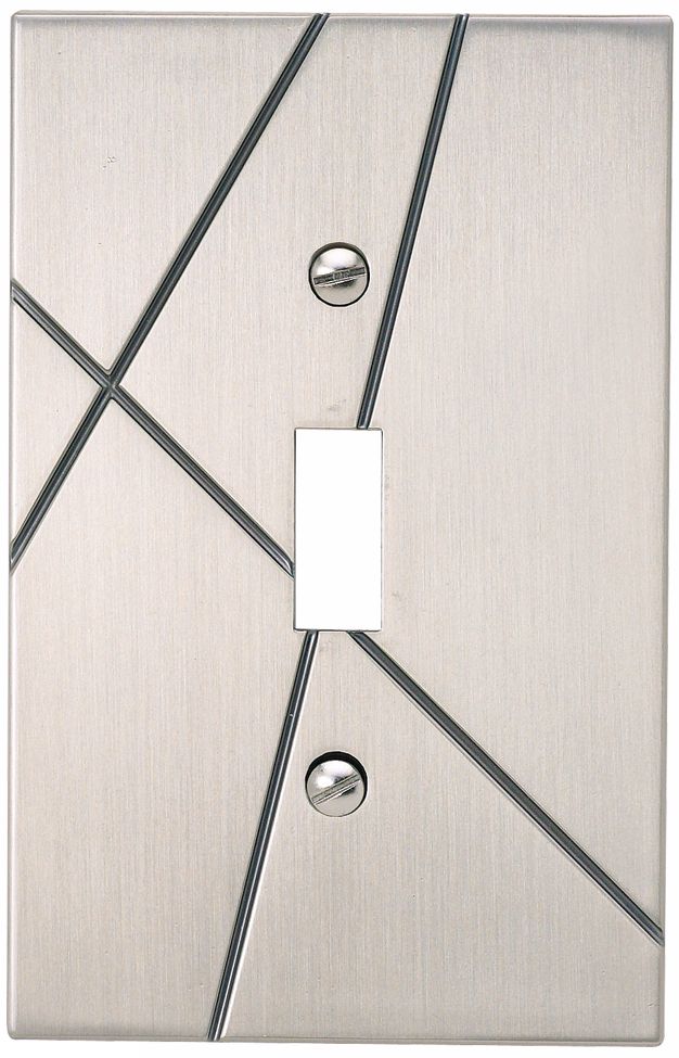 Modernist Brushed Nickel Single Toggle Wall Plate