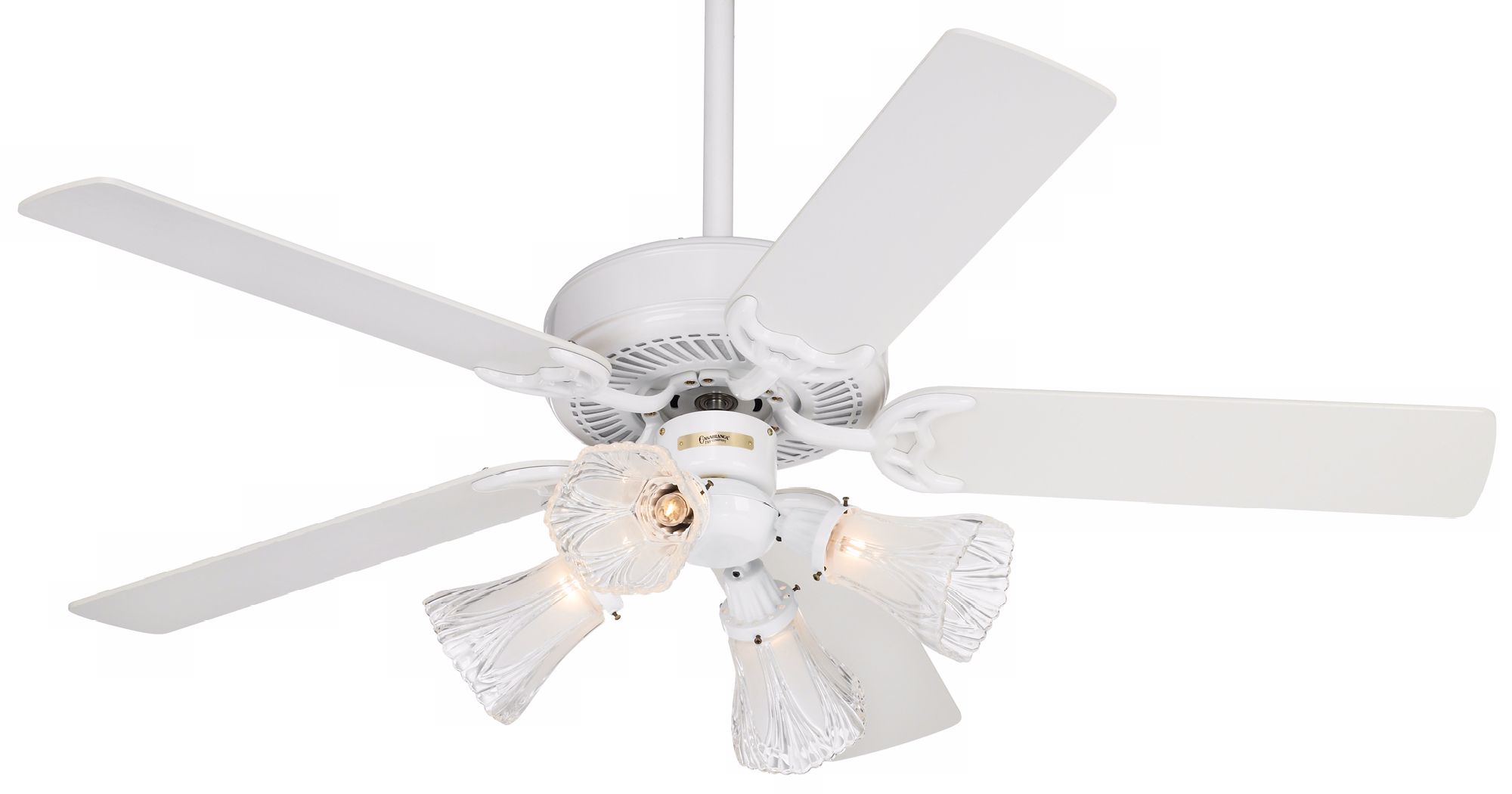 52" Casablanca Legacy White Ceiling Fan with Light Kit