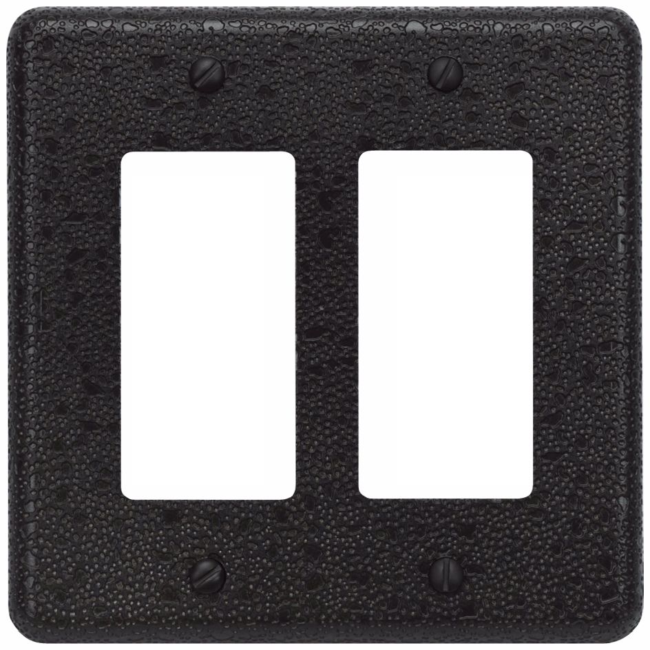 Olde World Aged Bronze Double Rocker Wall Plate 79211