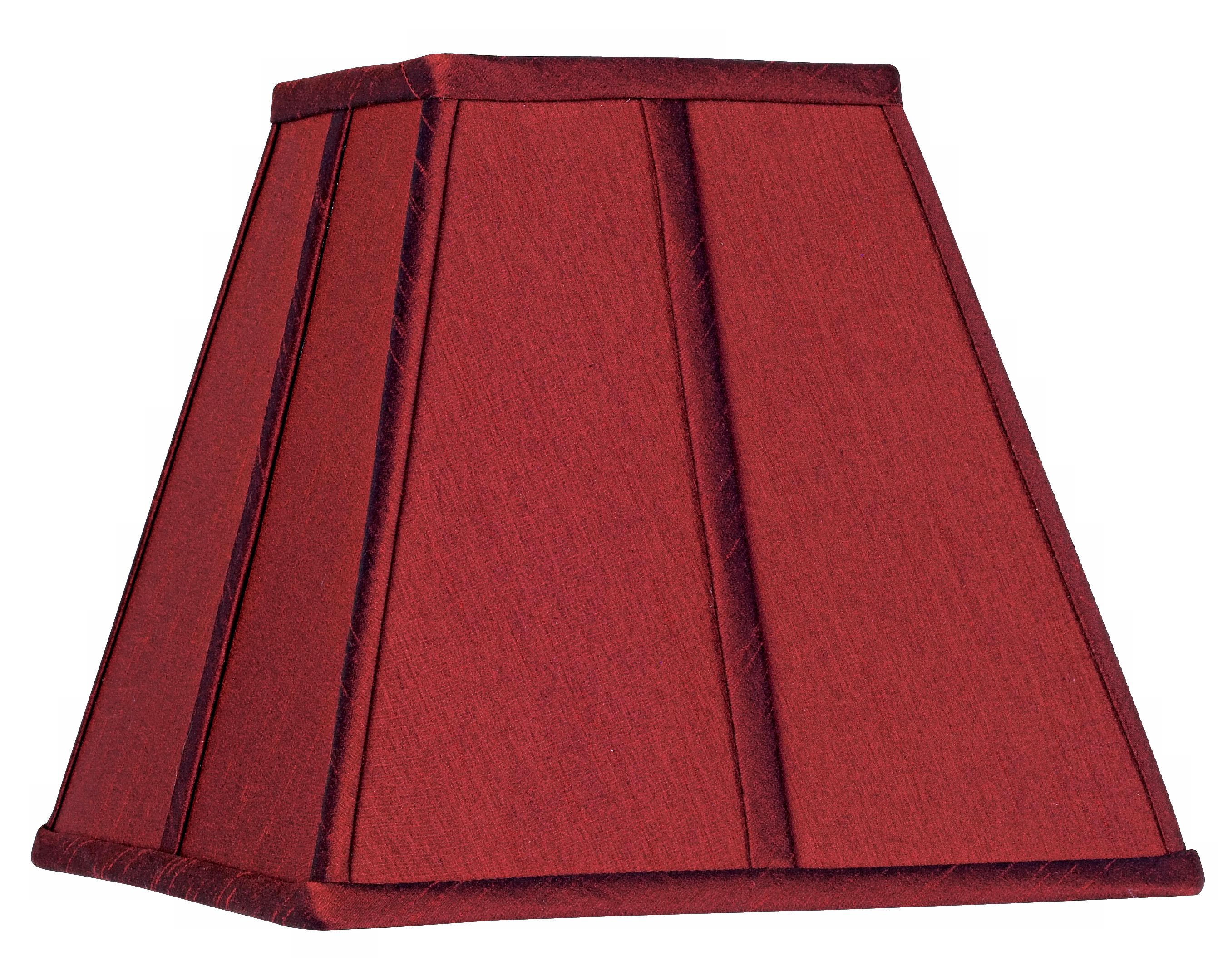 Crimson Red Faux Silk Lamp Shade 5.25x10x9.5 (Spider)
