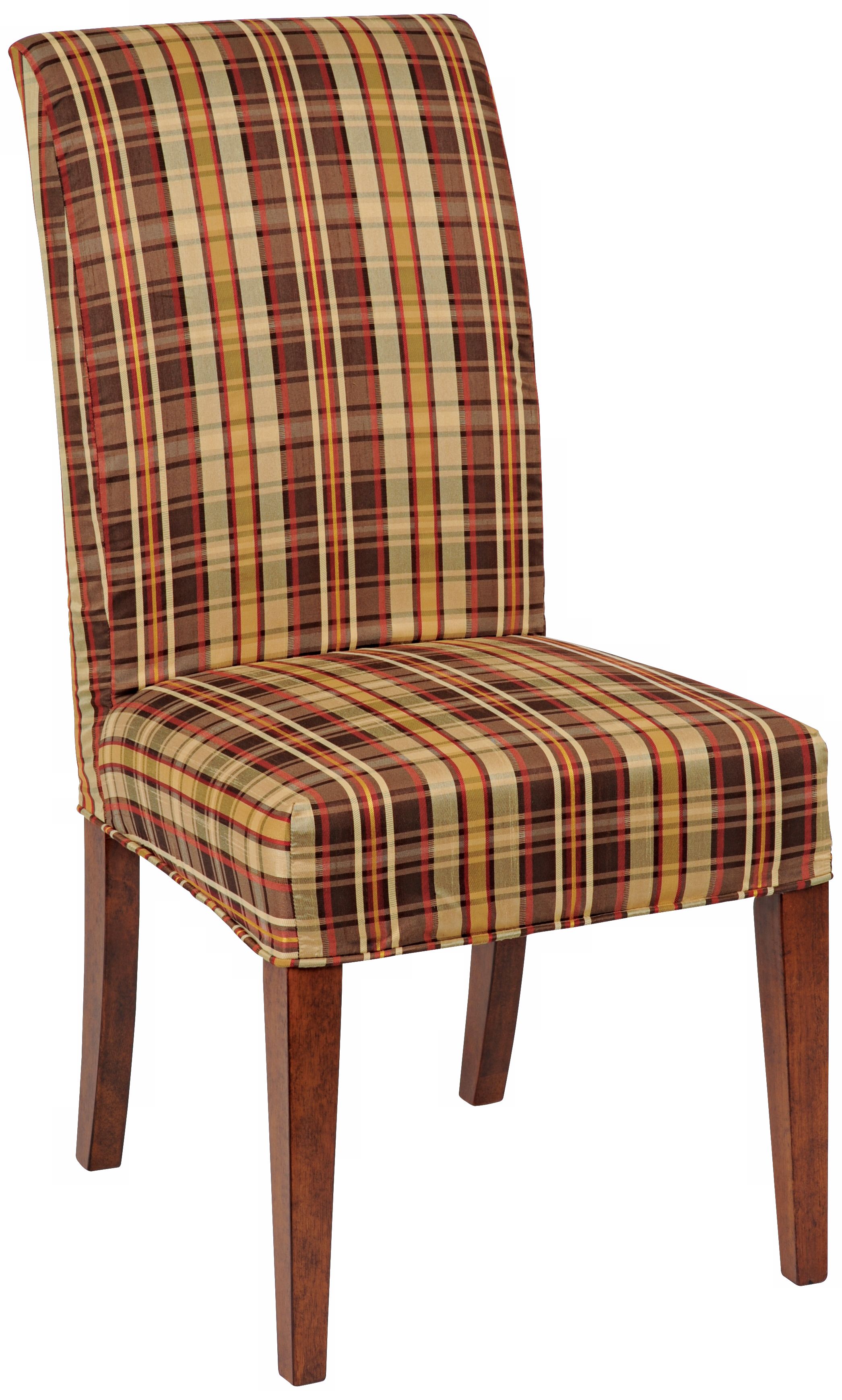 Melba Slipcovered Parsons Cherry Leg Armless Dining Chair