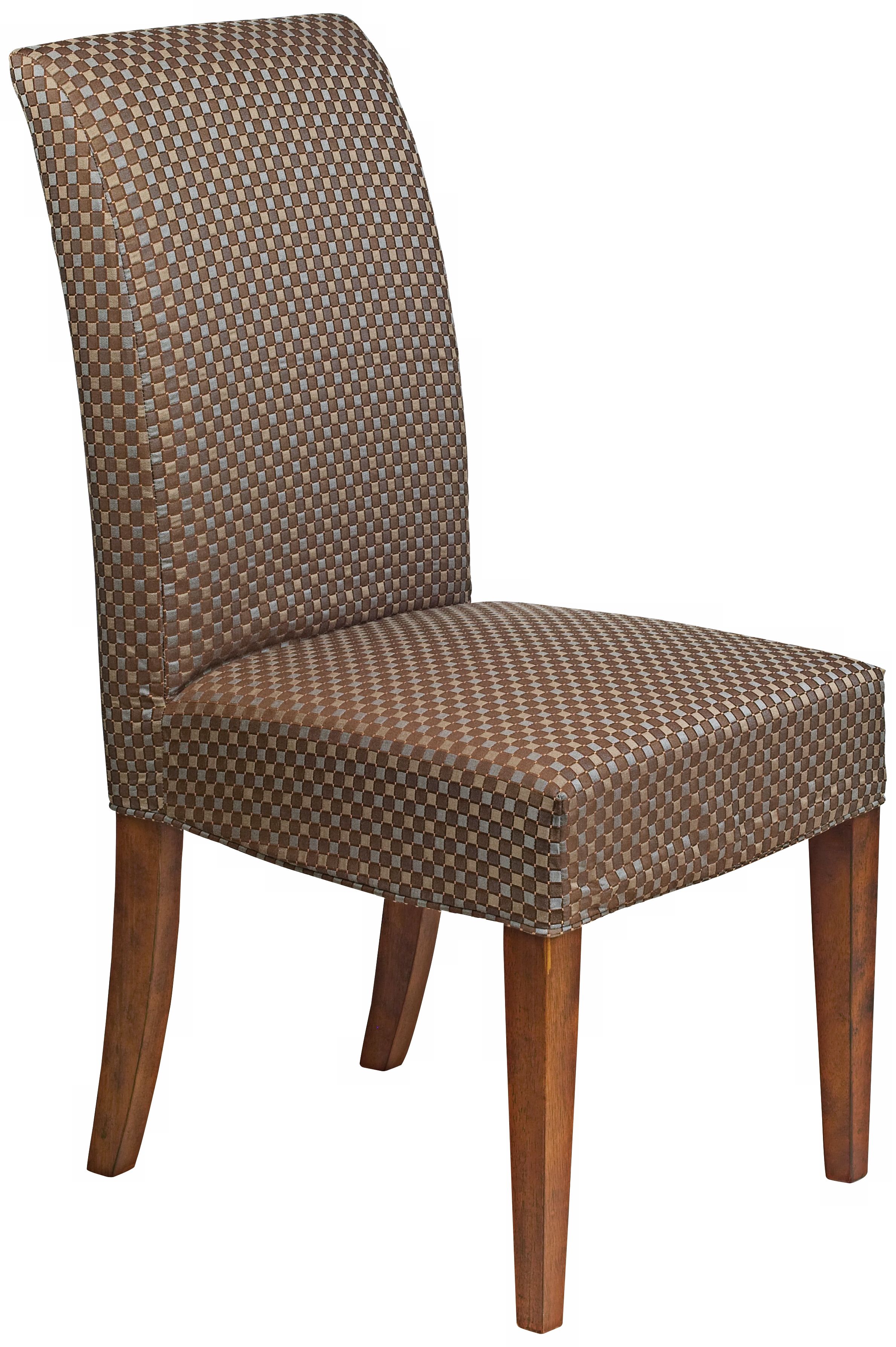 Ciroc Slipcovered Parsons Cherry Leg Armless Dining Chair