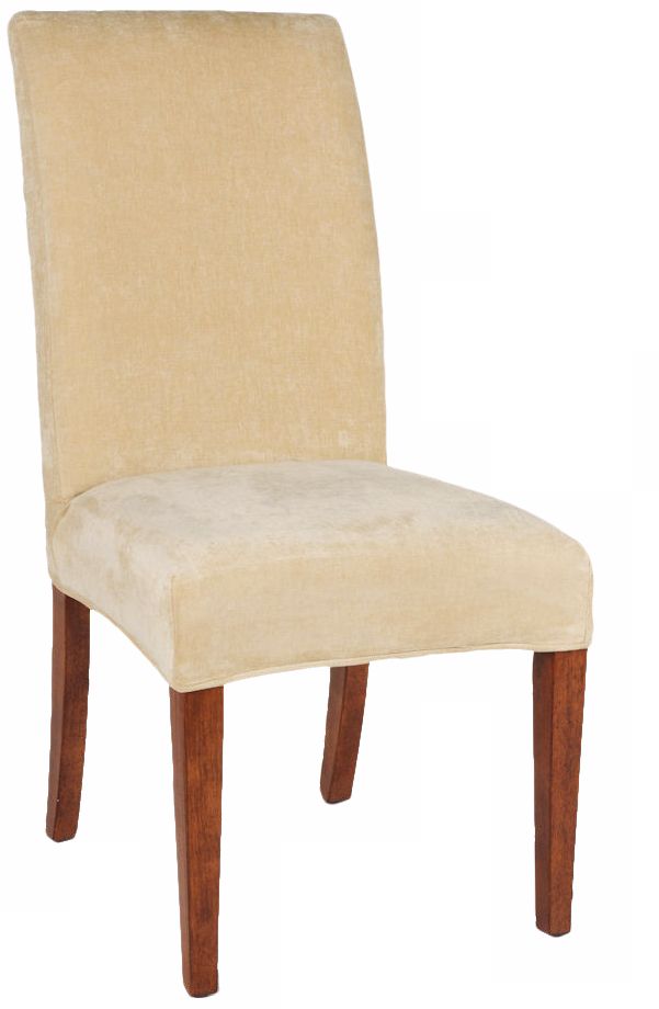 Alana Slipcovered Parsons Cherry Leg Armless Dining Chair