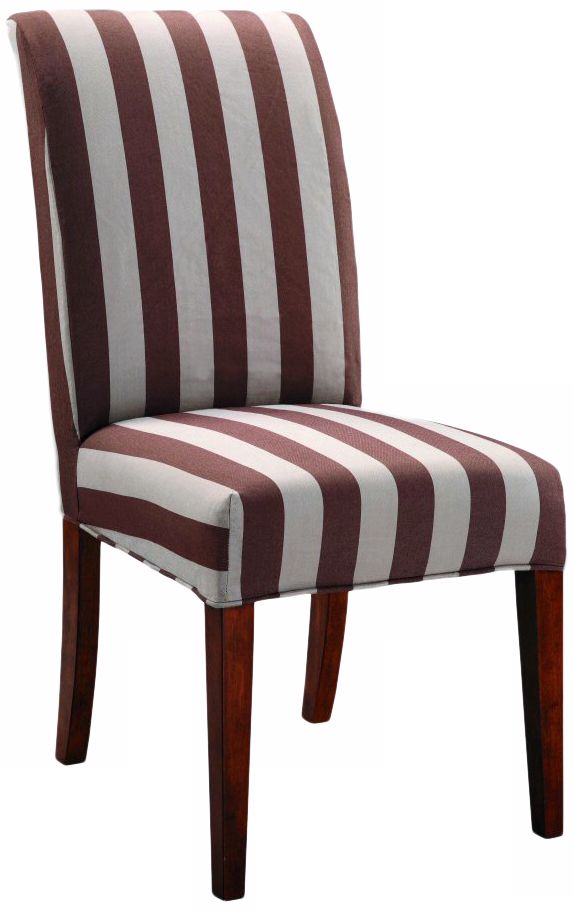 Andrea Slipcovered Parsons Cherry Leg Armless Dining Chair