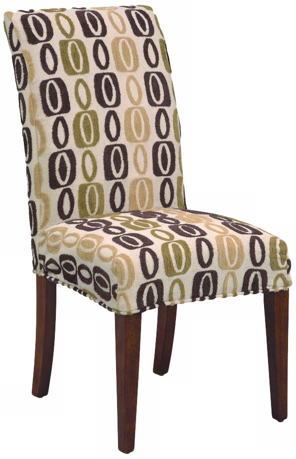 Bamboo Slipcovered Parsons Cherry Leg Armless Dining Chair
