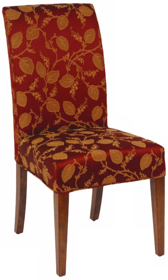 Baya Slipcovered Parsons Cherry Leg Armless Dining Chair