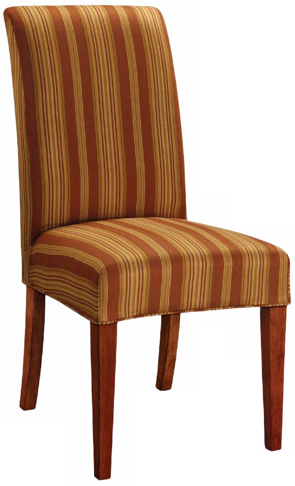 Cameron Slipcovered Parsons Cherry Leg Armless Dining Chair