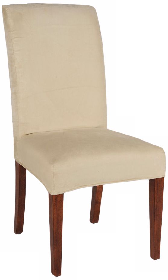 Gabrielle Slipcovered Parsons Cherry Armless Dining Chair