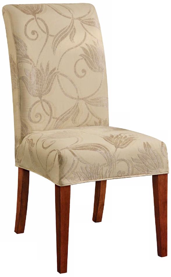 Geister Slipcovered Parsons Cherry Leg Armless Dining Chair