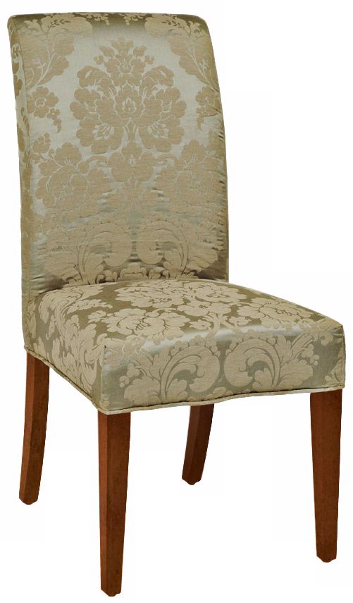 Grotto Slipcovered Parsons Cherry Leg Armless Dining Chair