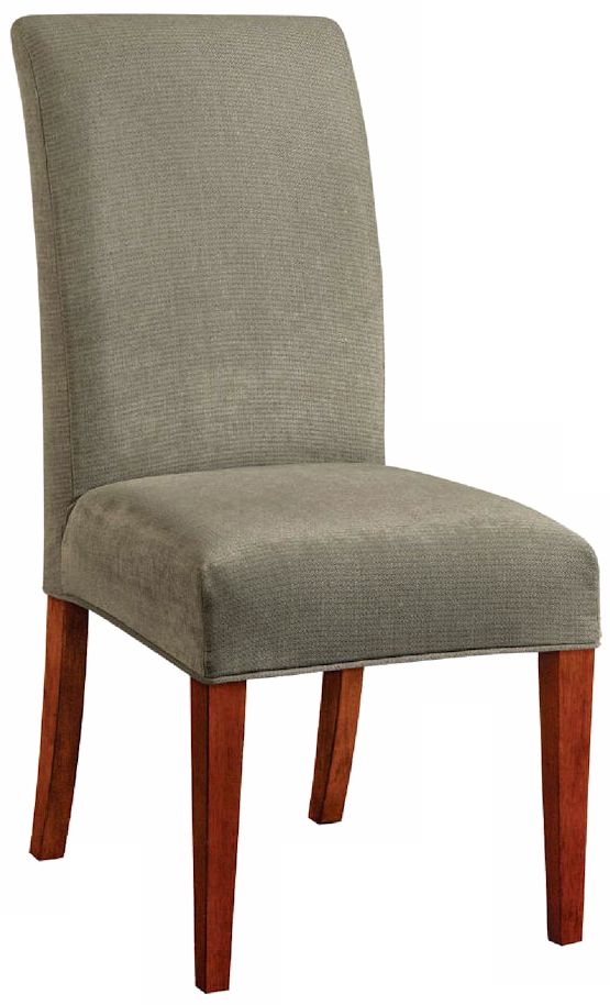 Hobbs Slipcovered Parsons Cherry Leg Armless Dining Chair
