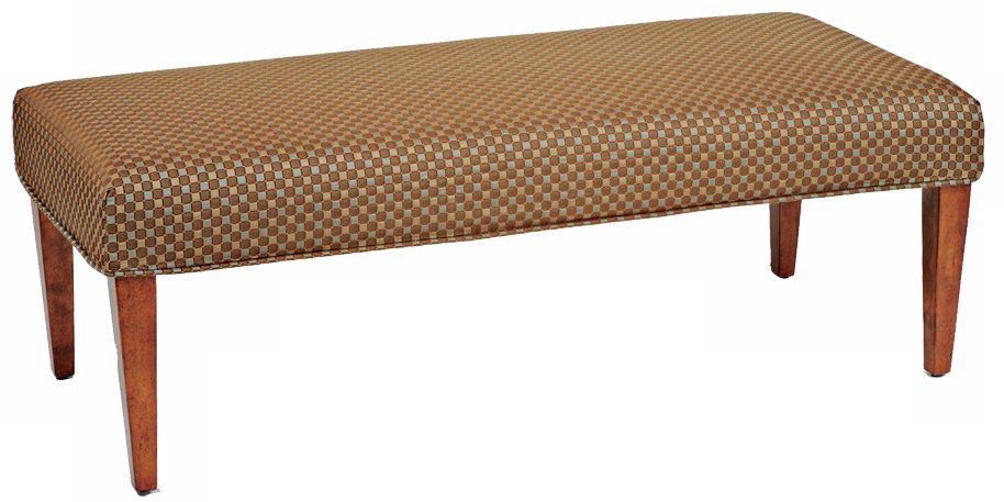 Ciroc Slipcovered Walnut Straight Leg Upholstered Bench