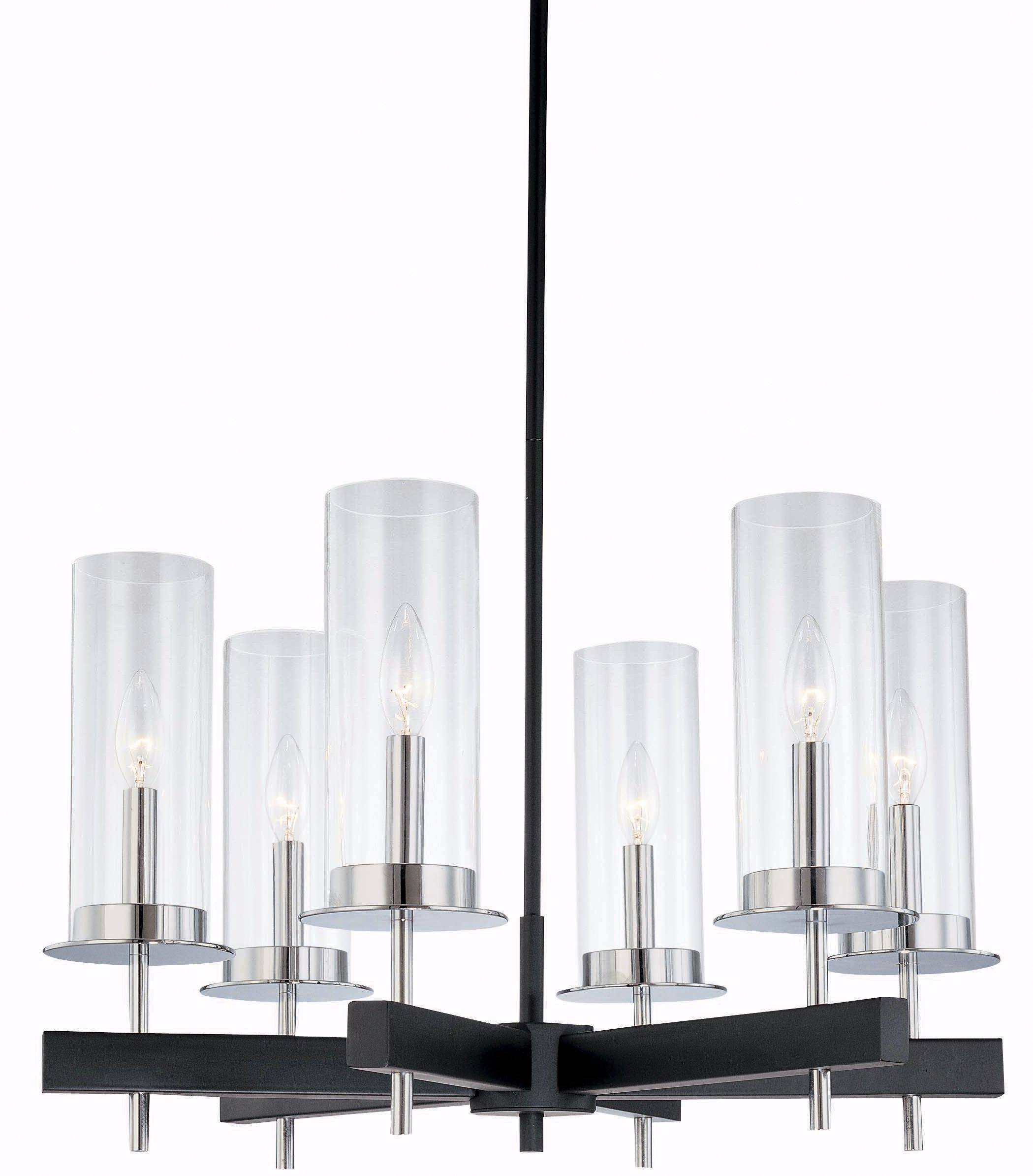 Robert Sonneman Tuxedo 6 Light Pendant Chandelier