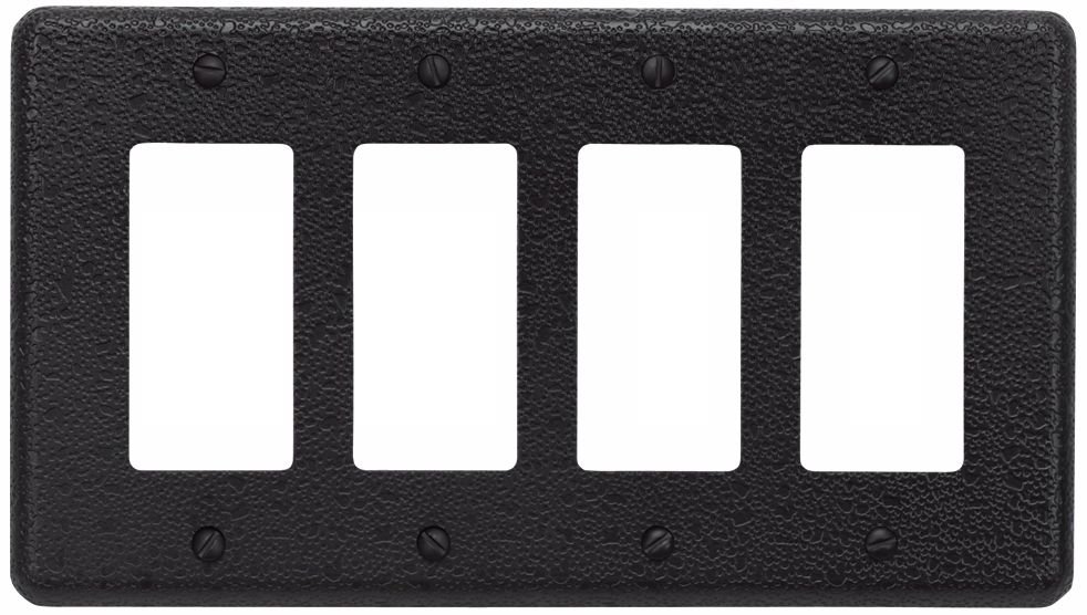 Olde World Aged Bronze Quad Rocker Wall Plate