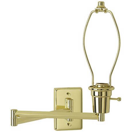 Brass Plug-In Swing Arm Wall Lamp Base