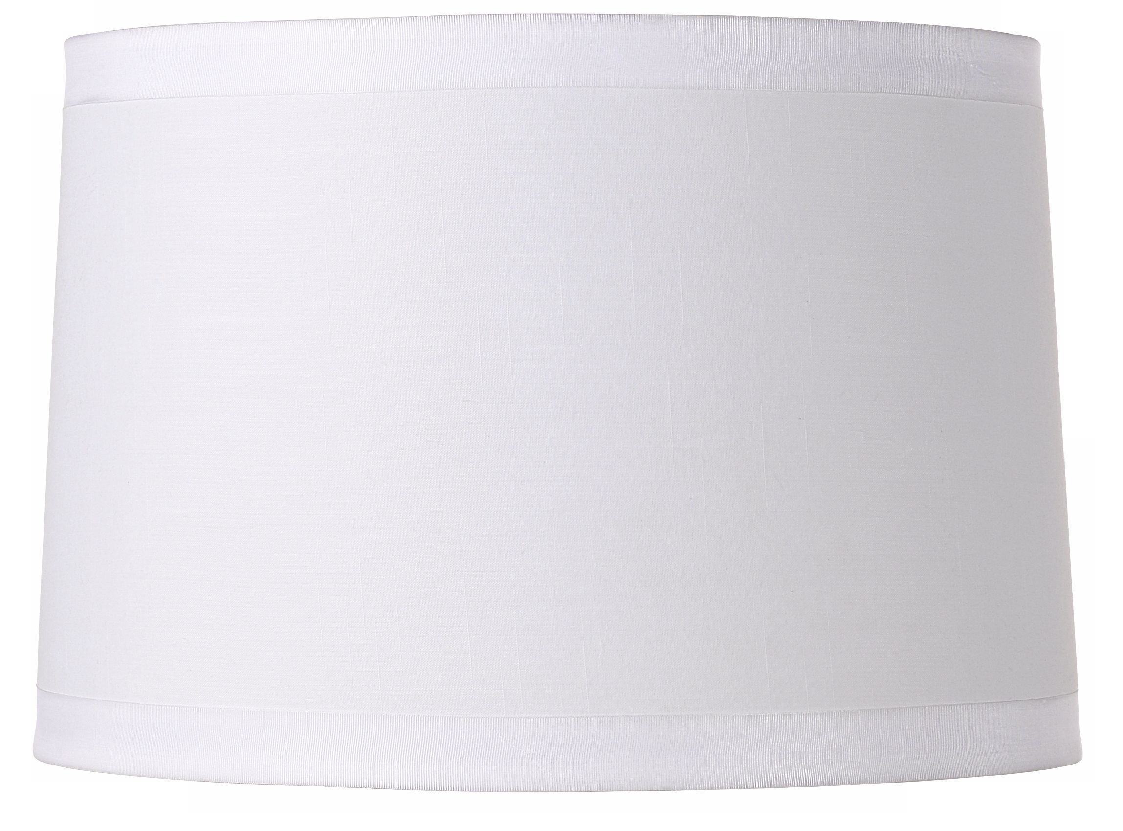 White Fabric Drum Shade 15x16x11 (Spider)
