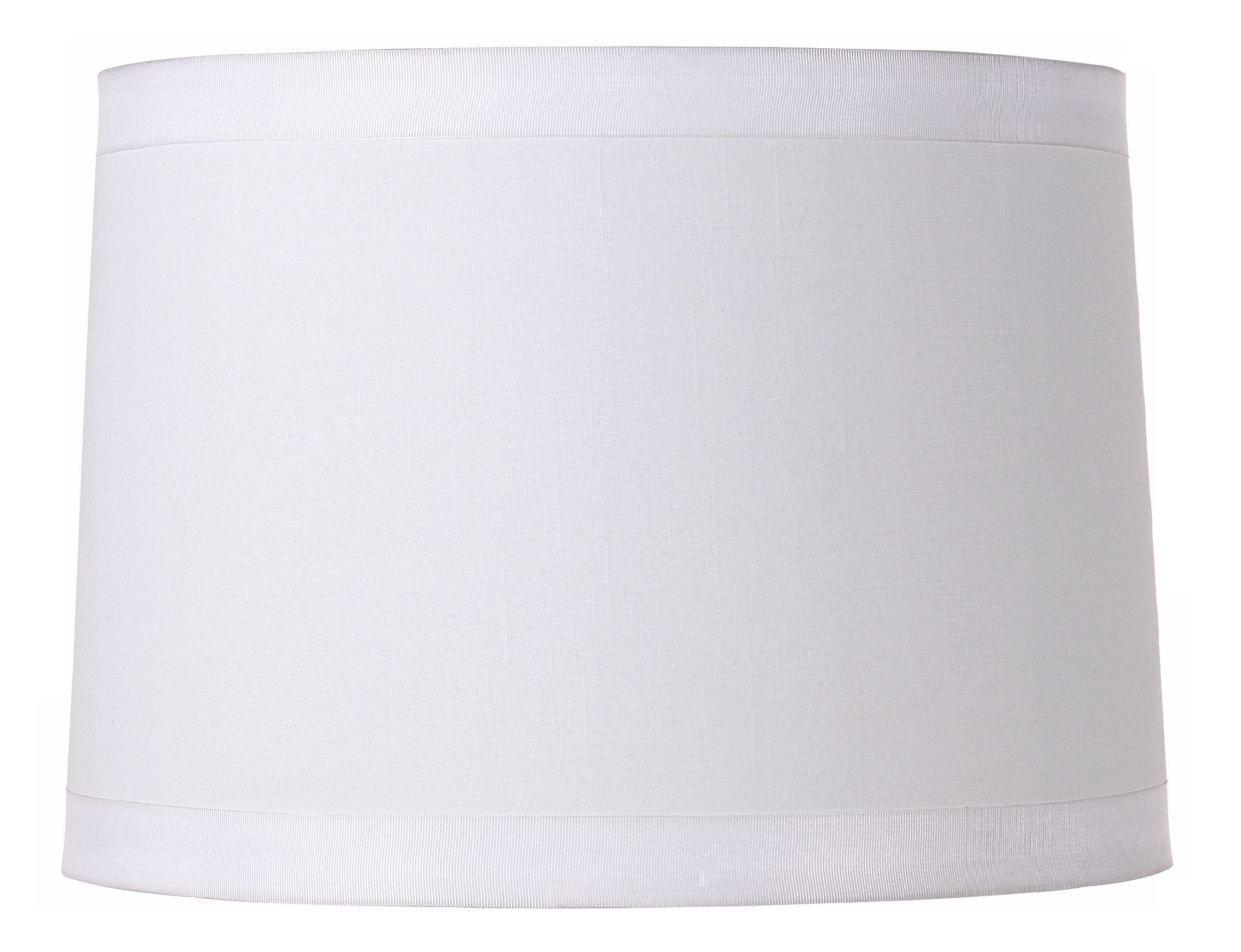 White Fabric Drum Shade 13x14x10 (Spider)