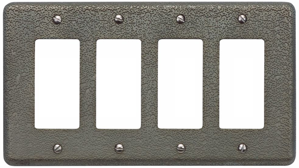 Olde World Pewter Quad Rocker Wall Plate