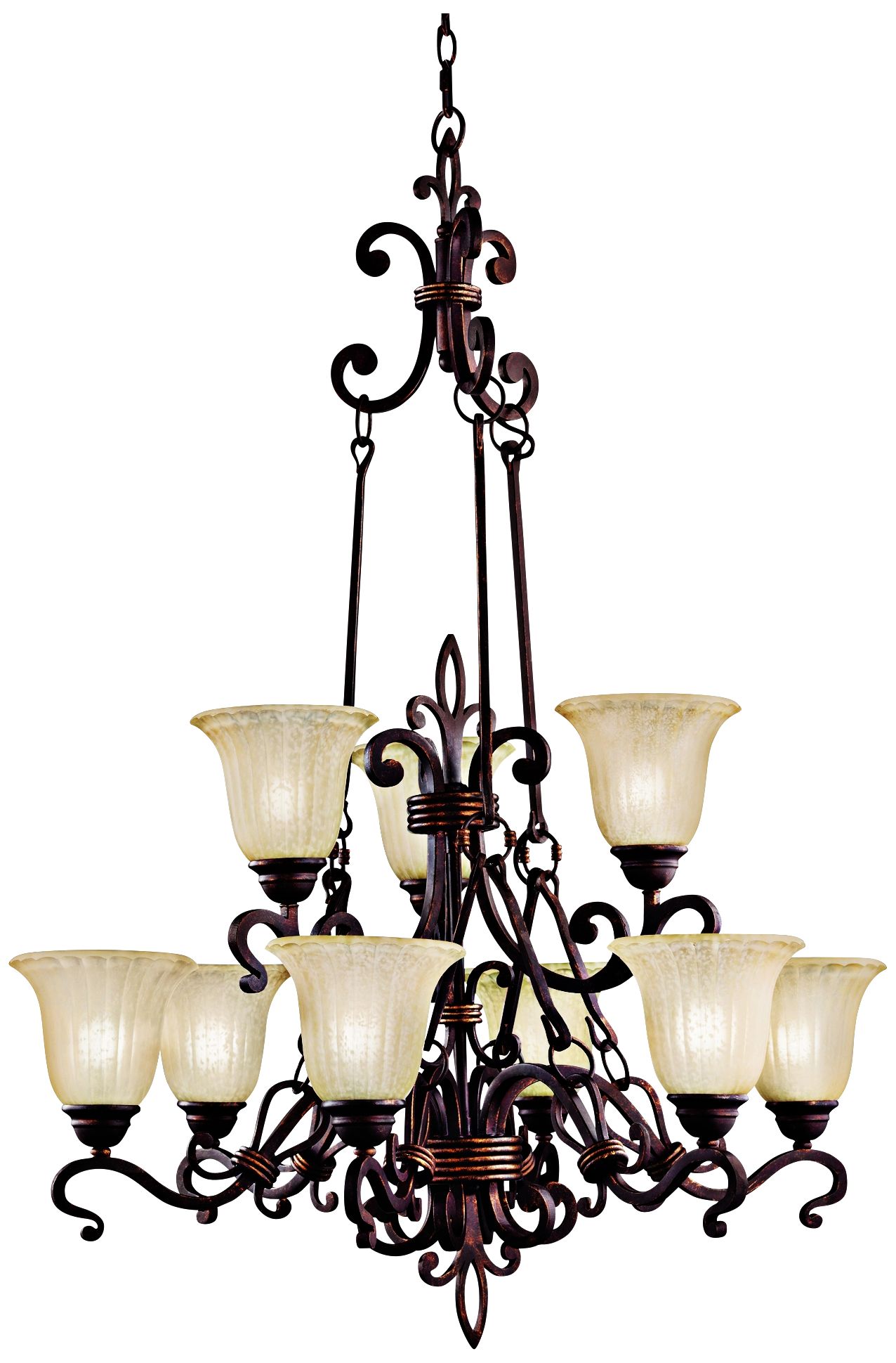 Kichler Antique European Barley 34" Wide Large Chandelier