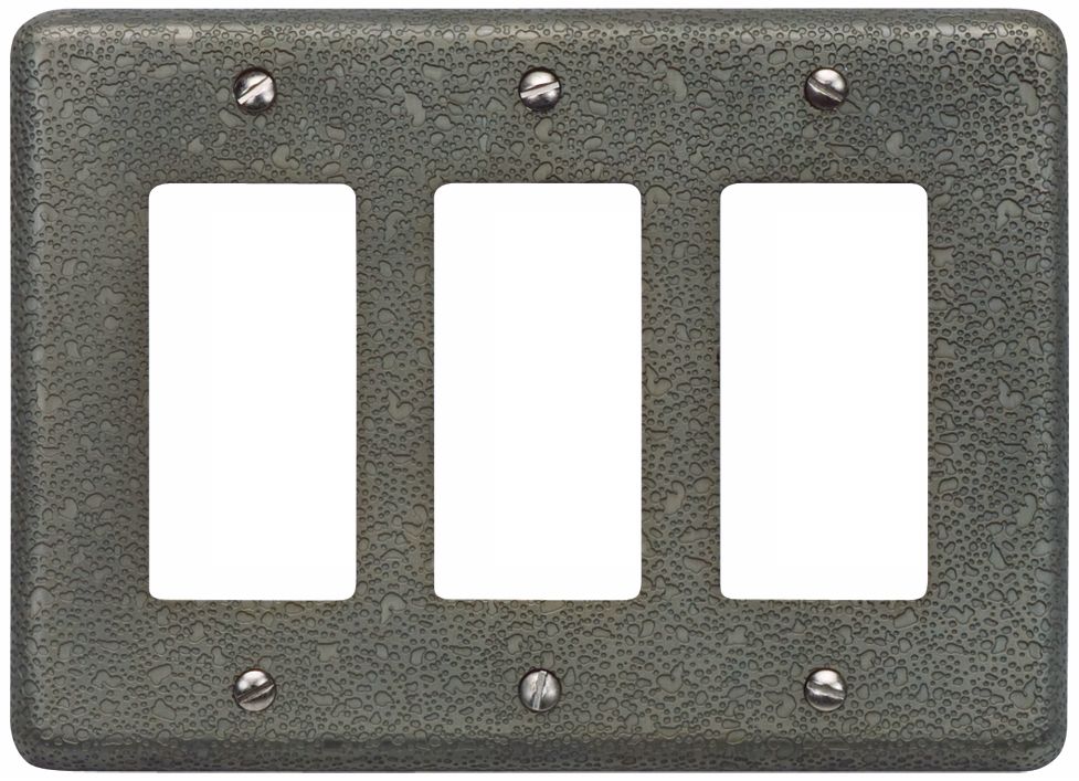 Olde World Pewter Triple Rocker Wall Plate