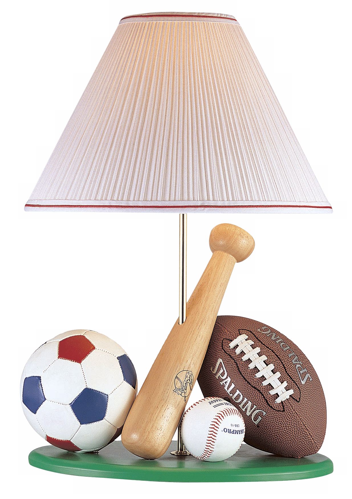 Lite Source All Sport Childs Table Lamp with Green Base