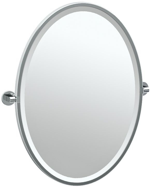 Gatco Zone Chrome 24" X 27 1/2" Oval Wall Mirror - #7X584 | Www ...