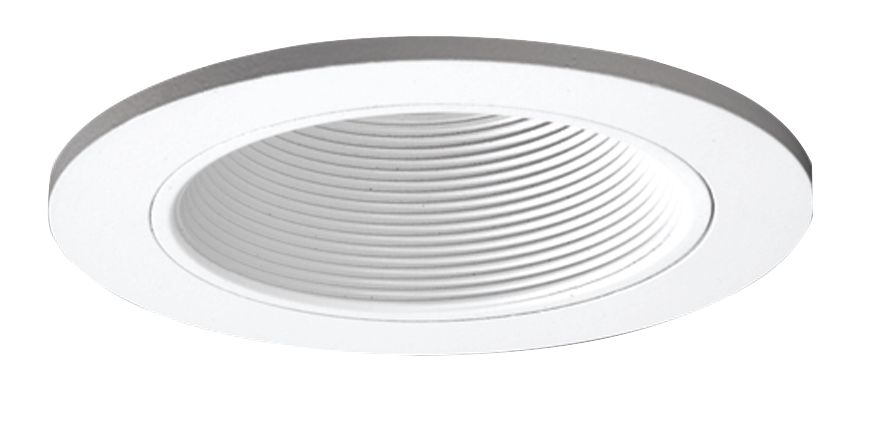Intense 4" Low Voltage White Baffle Recessed Light Trim