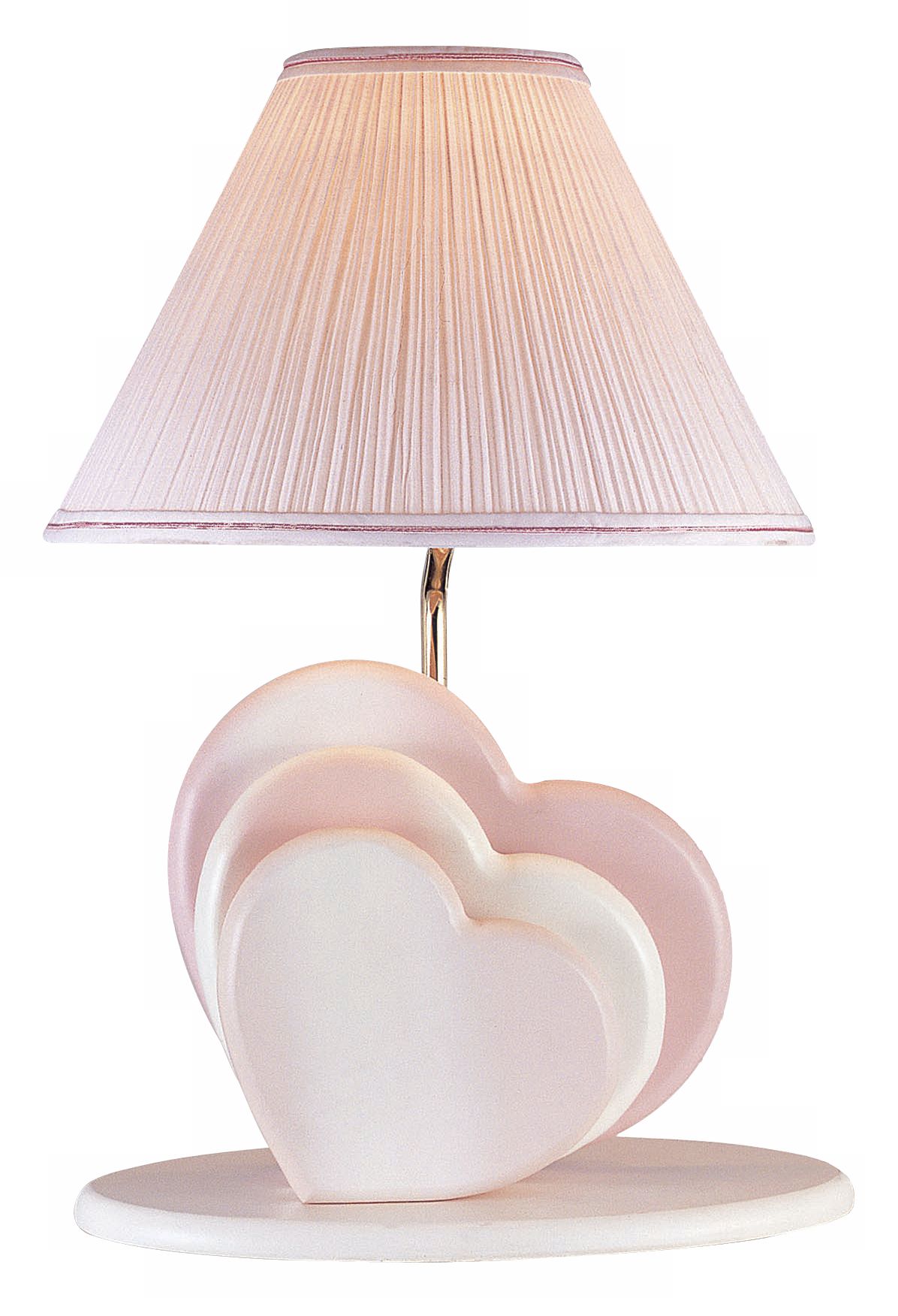 Lite Source Soft Pink Love Hearts Night Light Table Lamp