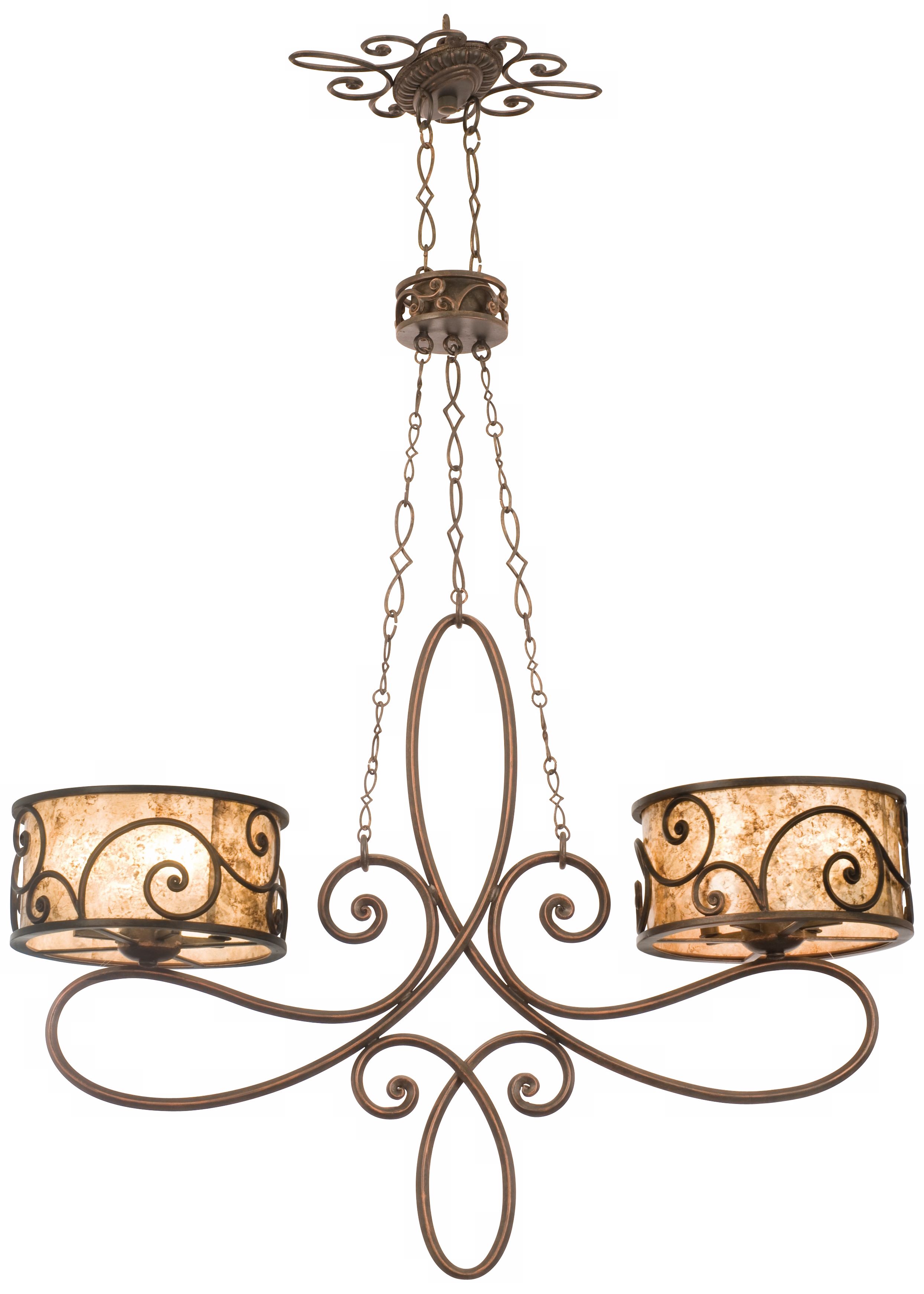 Windsor Collection Stained Mica 10-Light Island Chandelier