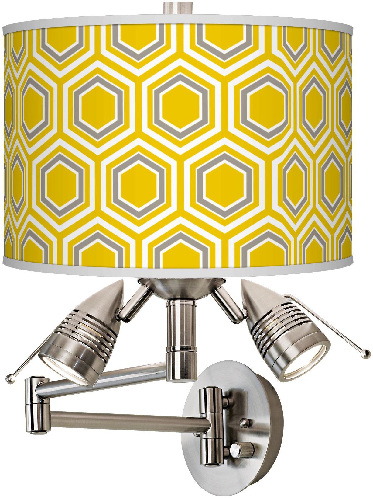 Honeycomb Giclee Swing Arm Wall Light