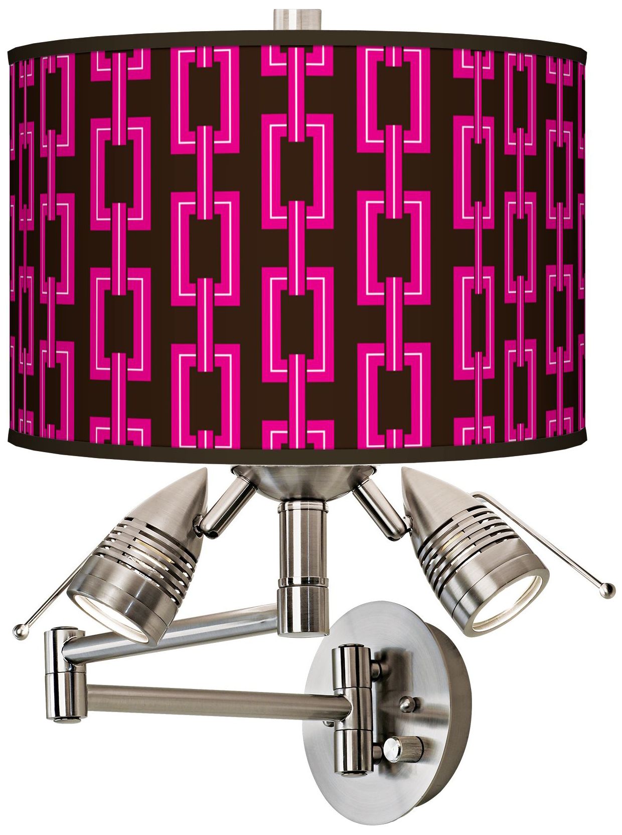 Chain Links Giclee Swing Arm Wall Light