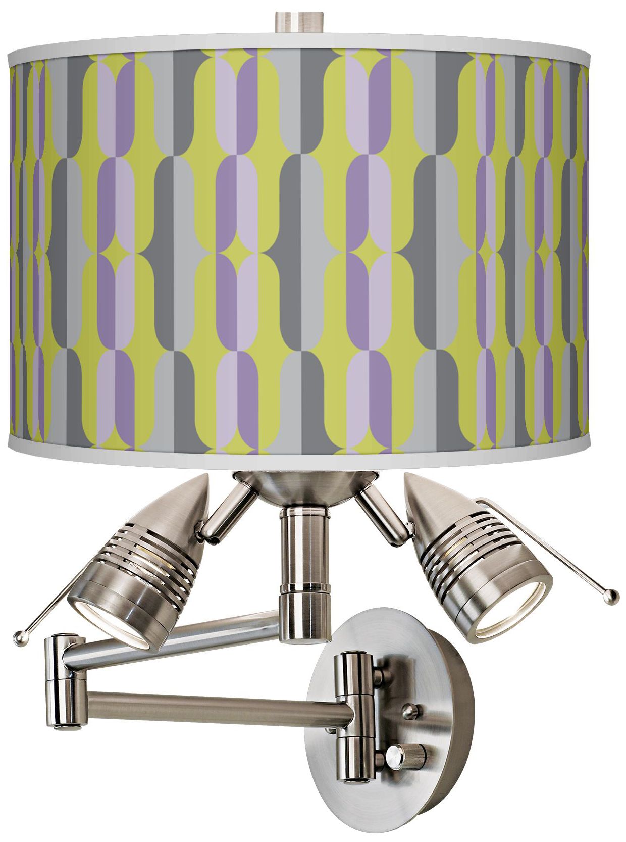 Side By Side Giclee Swing Arm Wall Light