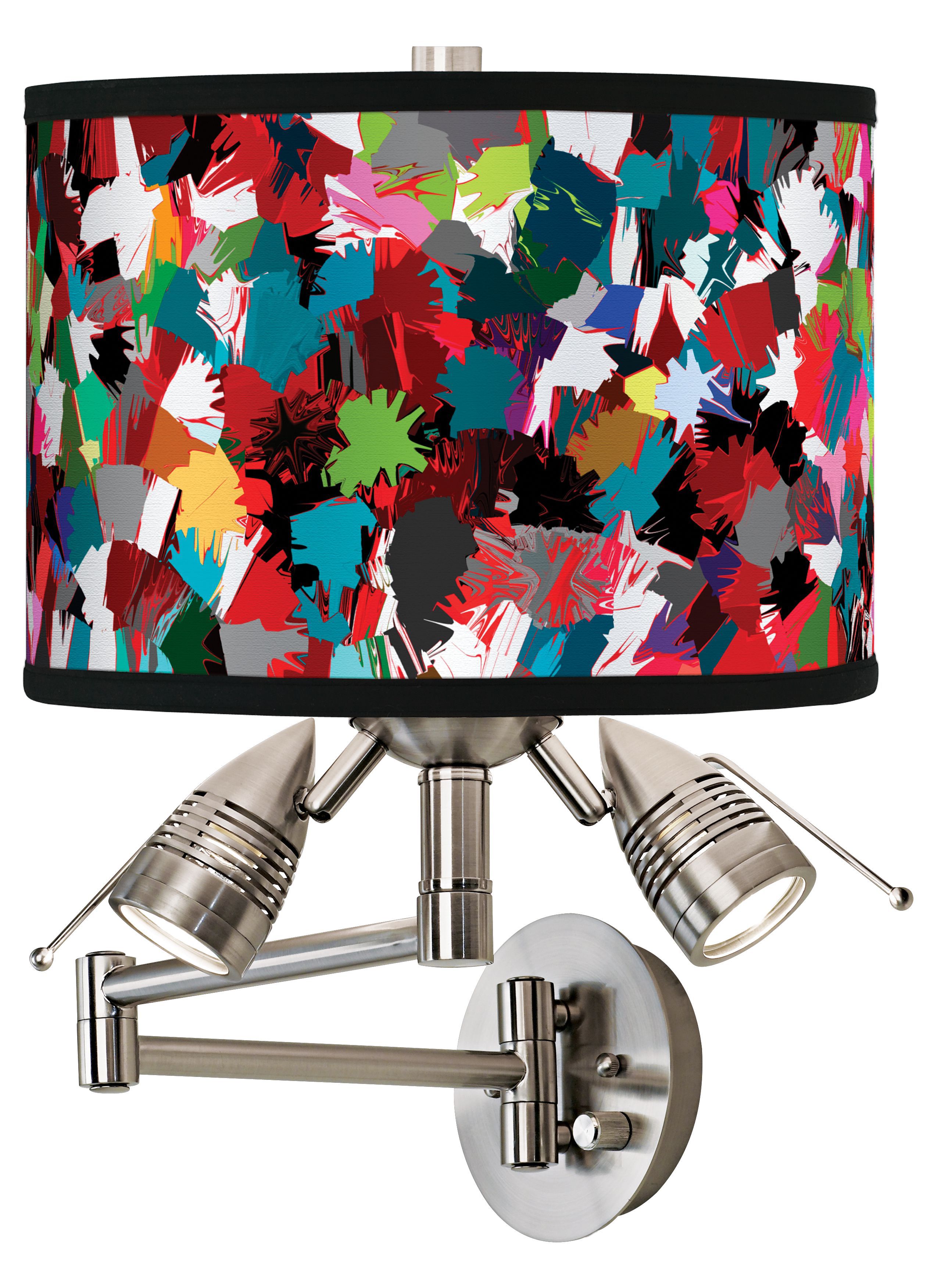 Color Splatter Giclee Swing Arm Wall Light