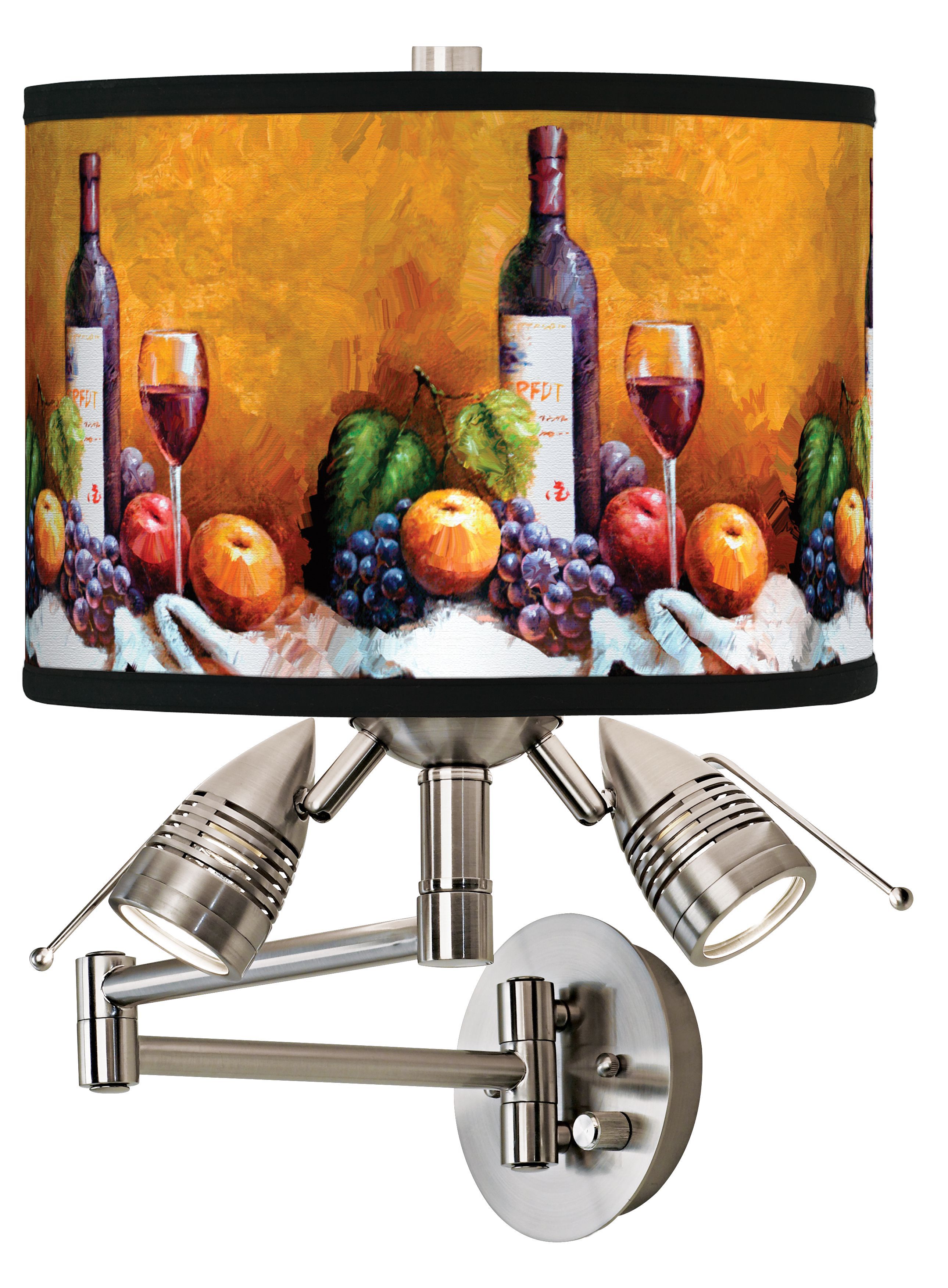 Wine And Fruit Giclee Swing Arm Wall Light