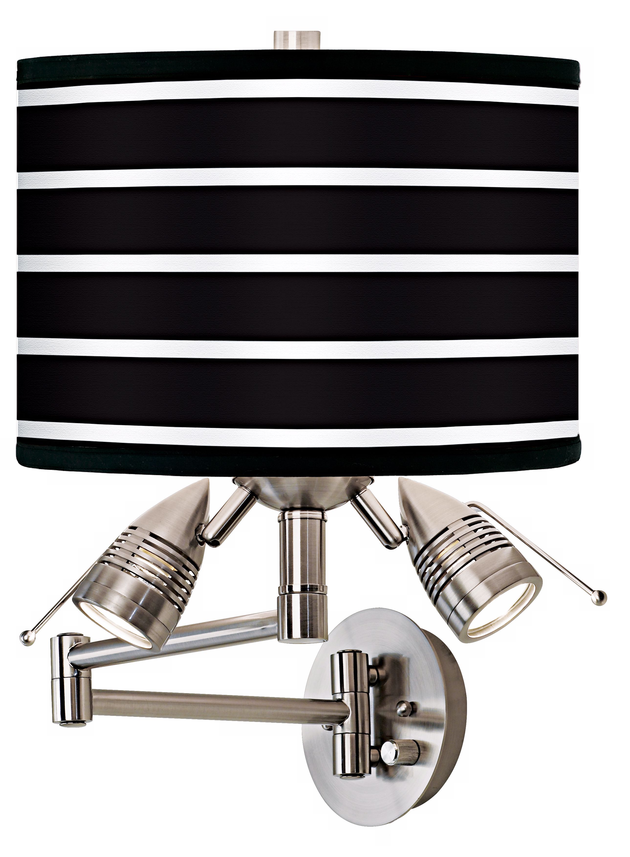 Bold Black Stripe Giclee Swing Arm Wall Light