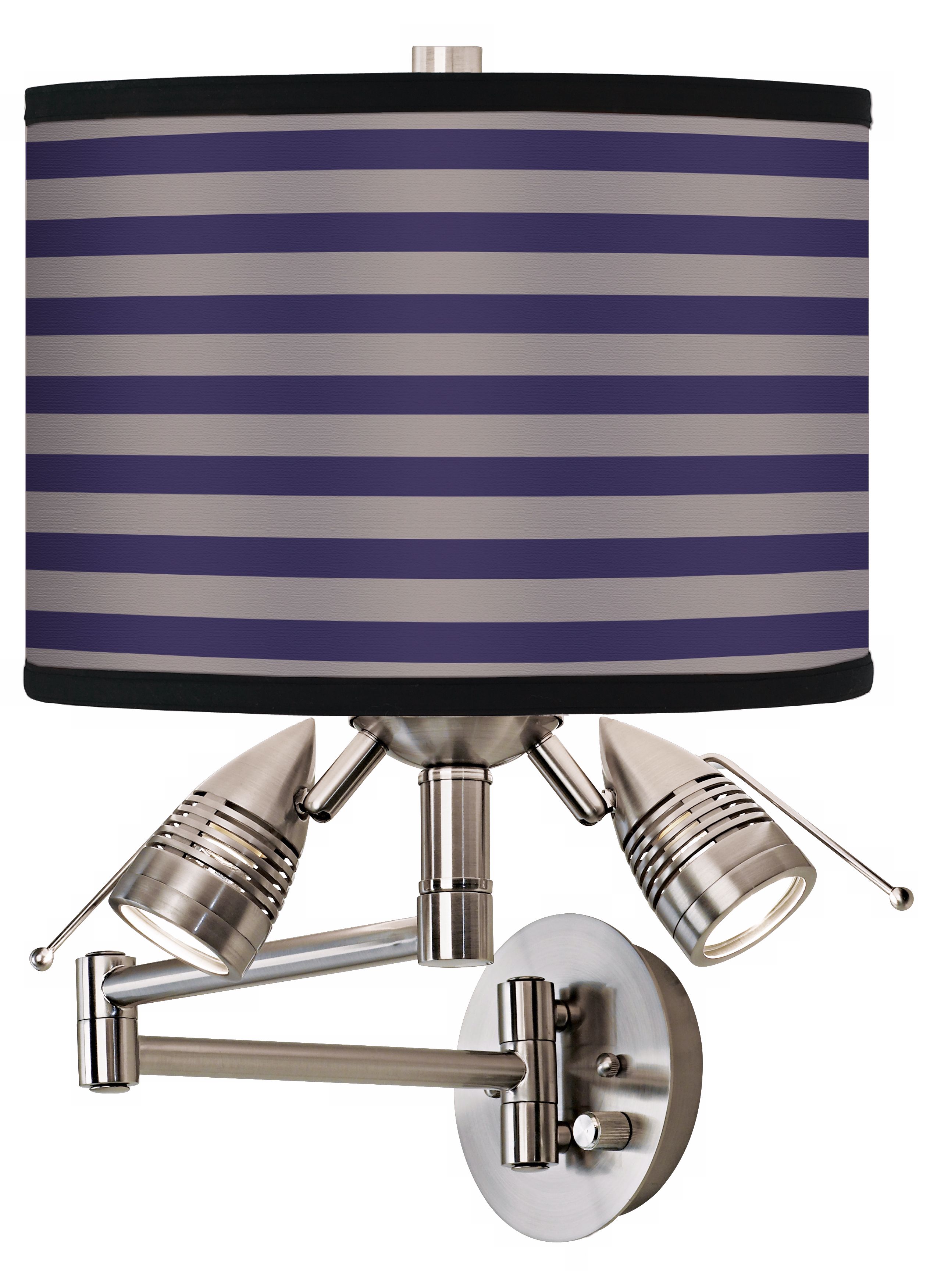 Grey Mood Parallels Giclee Swing Arm Wall Light