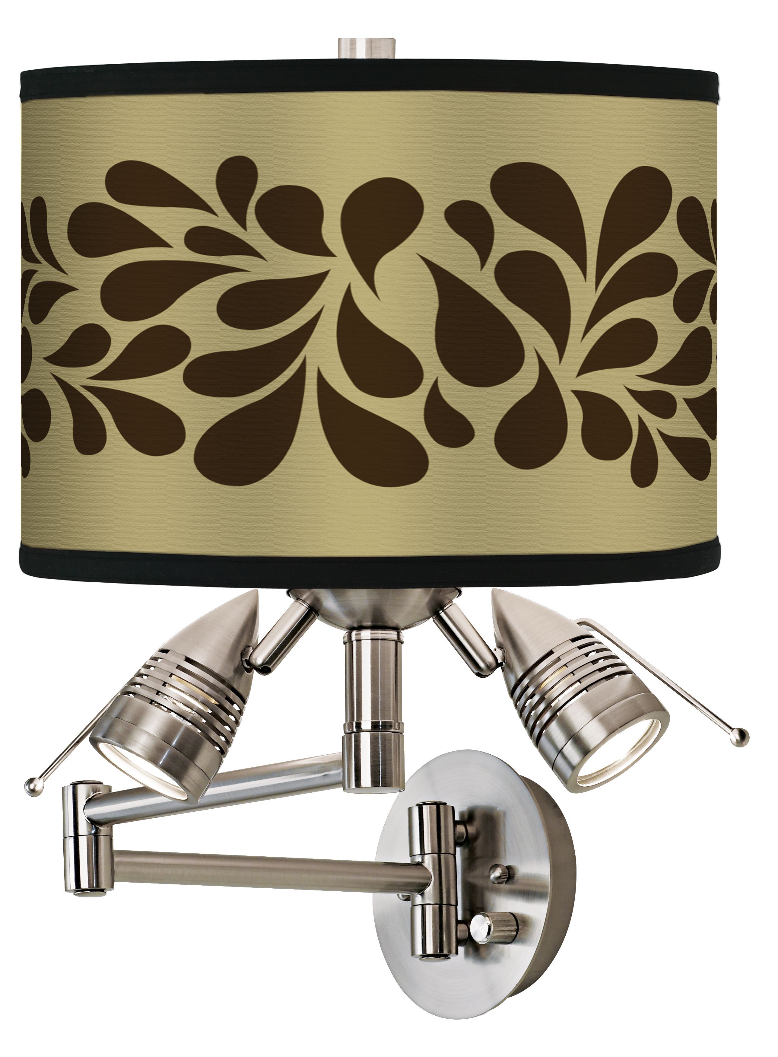Brown Splash On Tan Giclee Swing Arm Wall Light