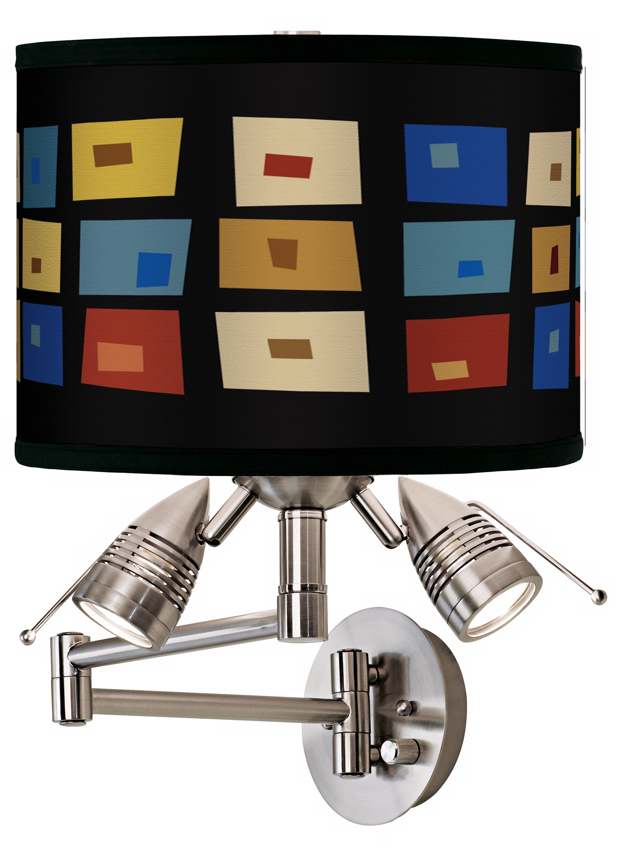 Palette Squares Giclee Swing Arm Wall Light