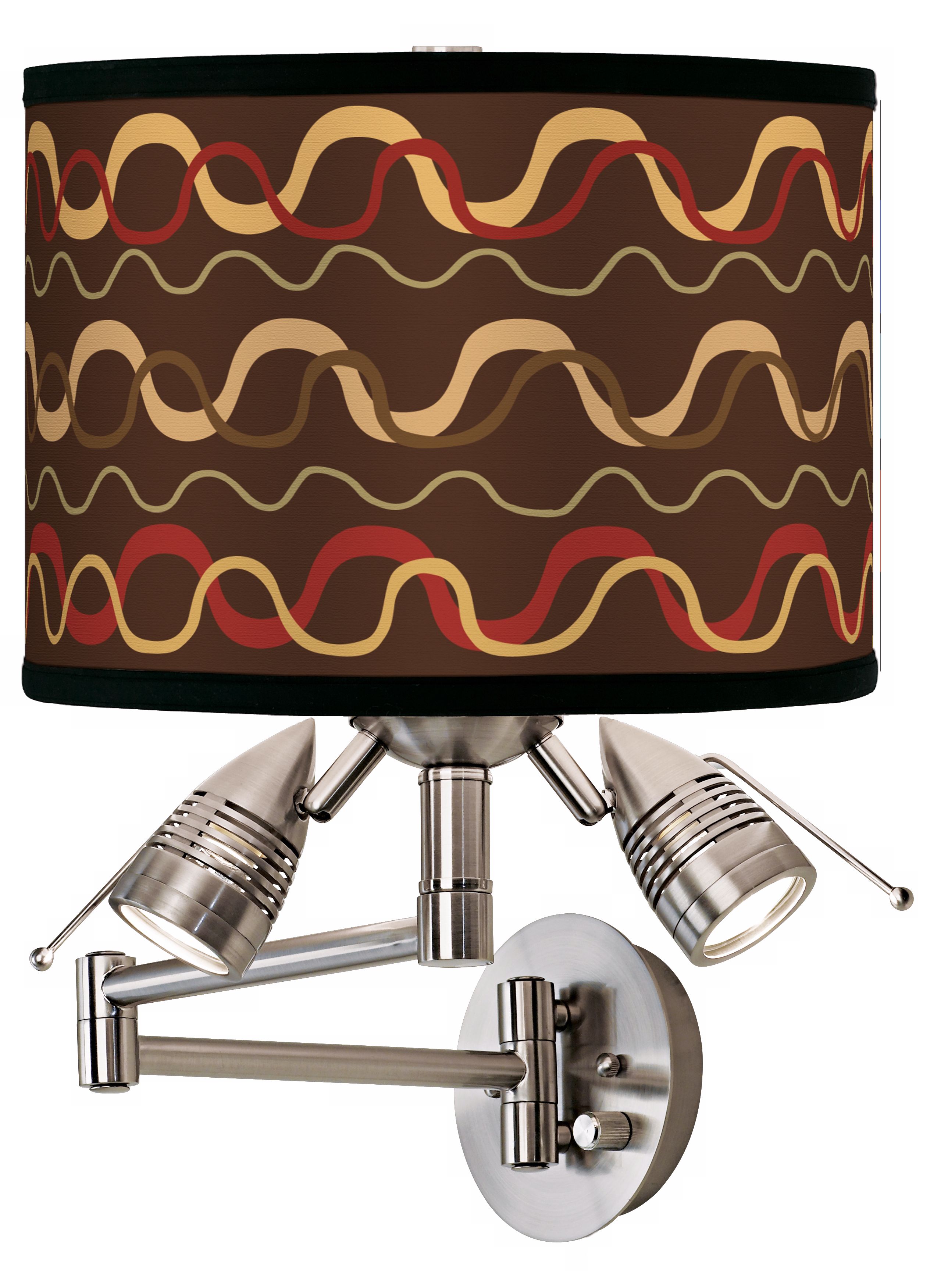Wave Stitch Giclee Swing Arm Wall Light