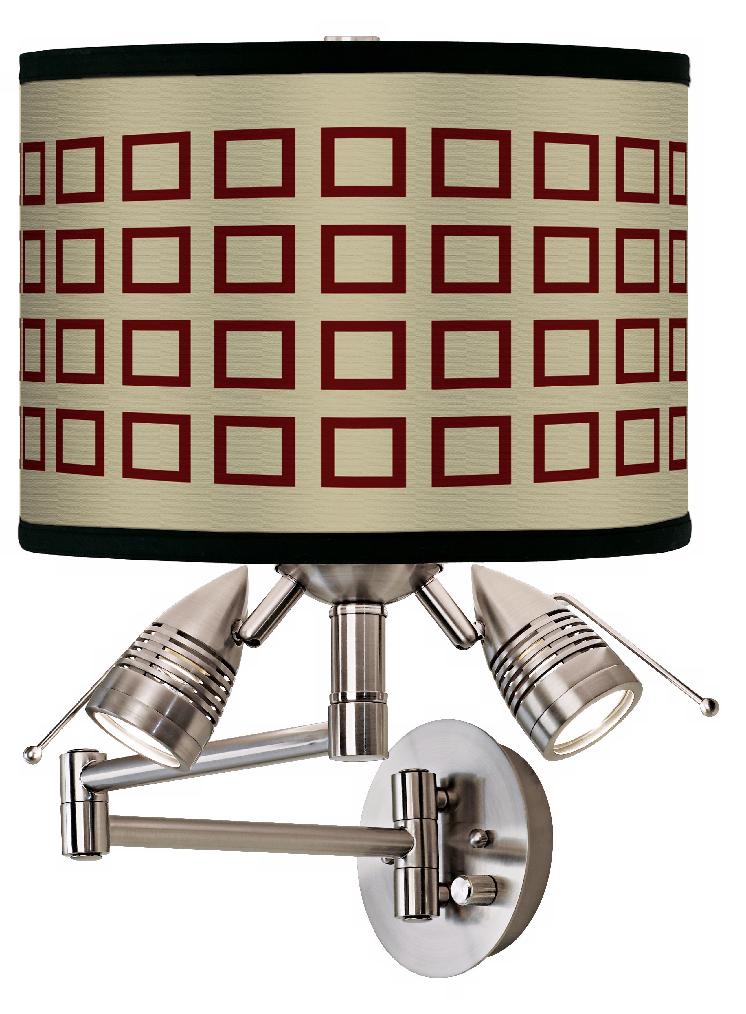 Simply Squares Giclee Swing Arm Wall Light