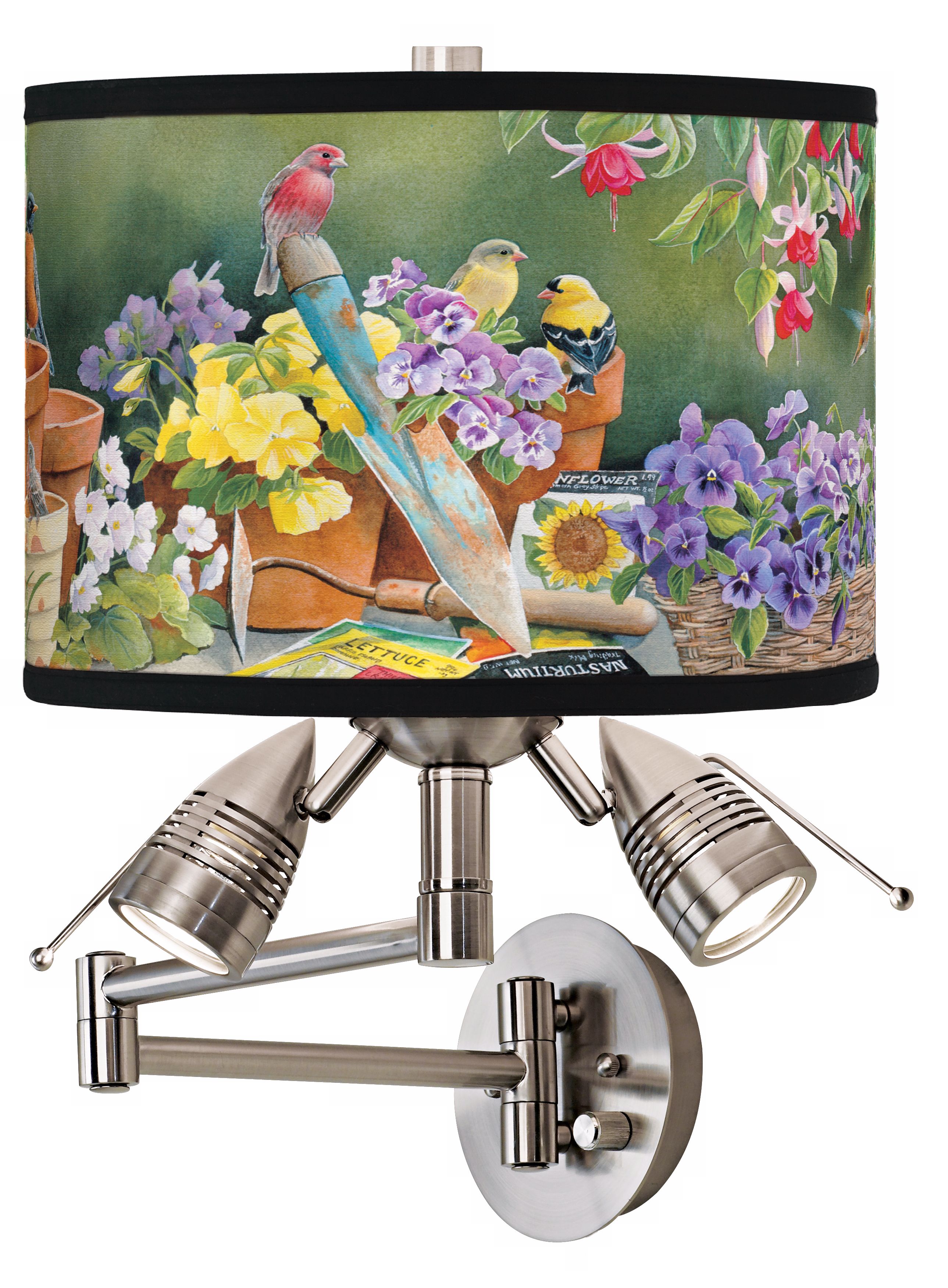 Garden Delights Giclee Swing Arm Wall Light