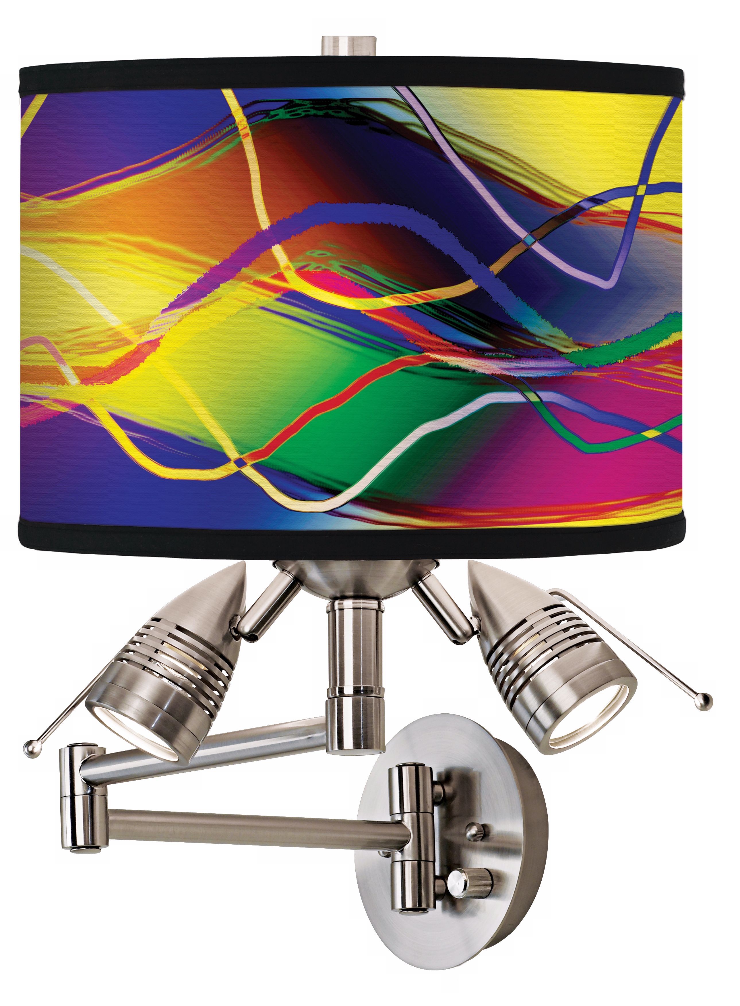 Colors In Motion Light Giclee Swing Arm Wall Light