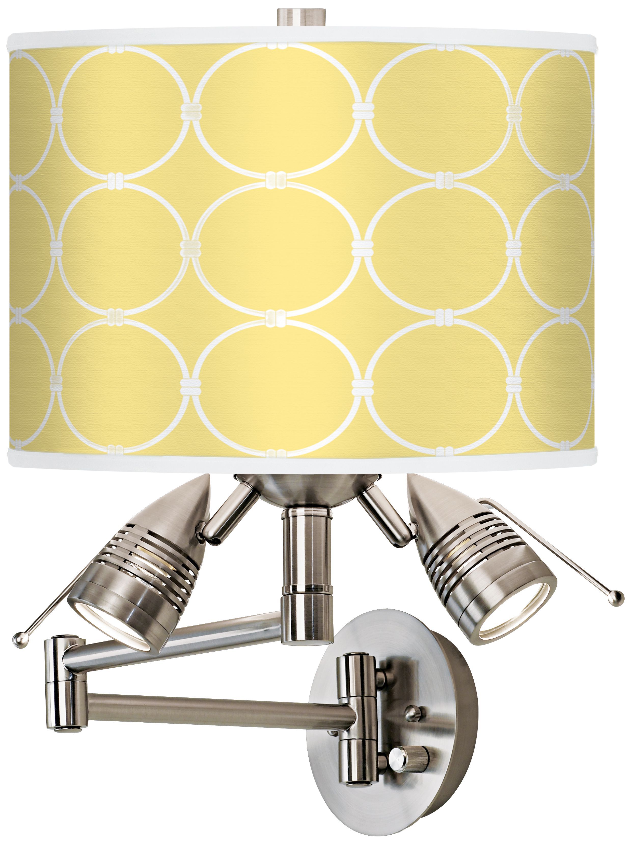 Lemon Interlace Giclee Swing Arm Wall Light