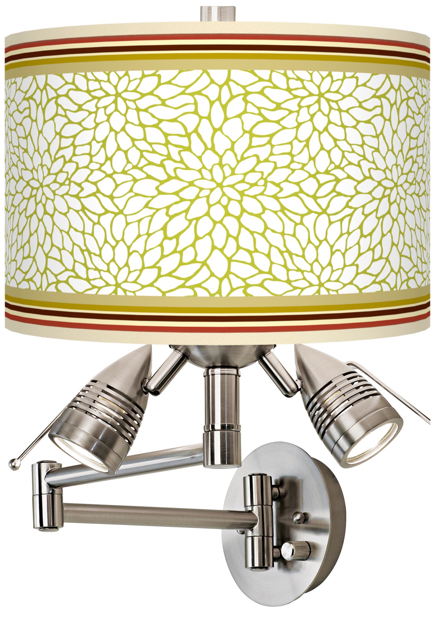 Stacy Garcia Lemongrass Dahlia Giclee Swing Arm Wall Light