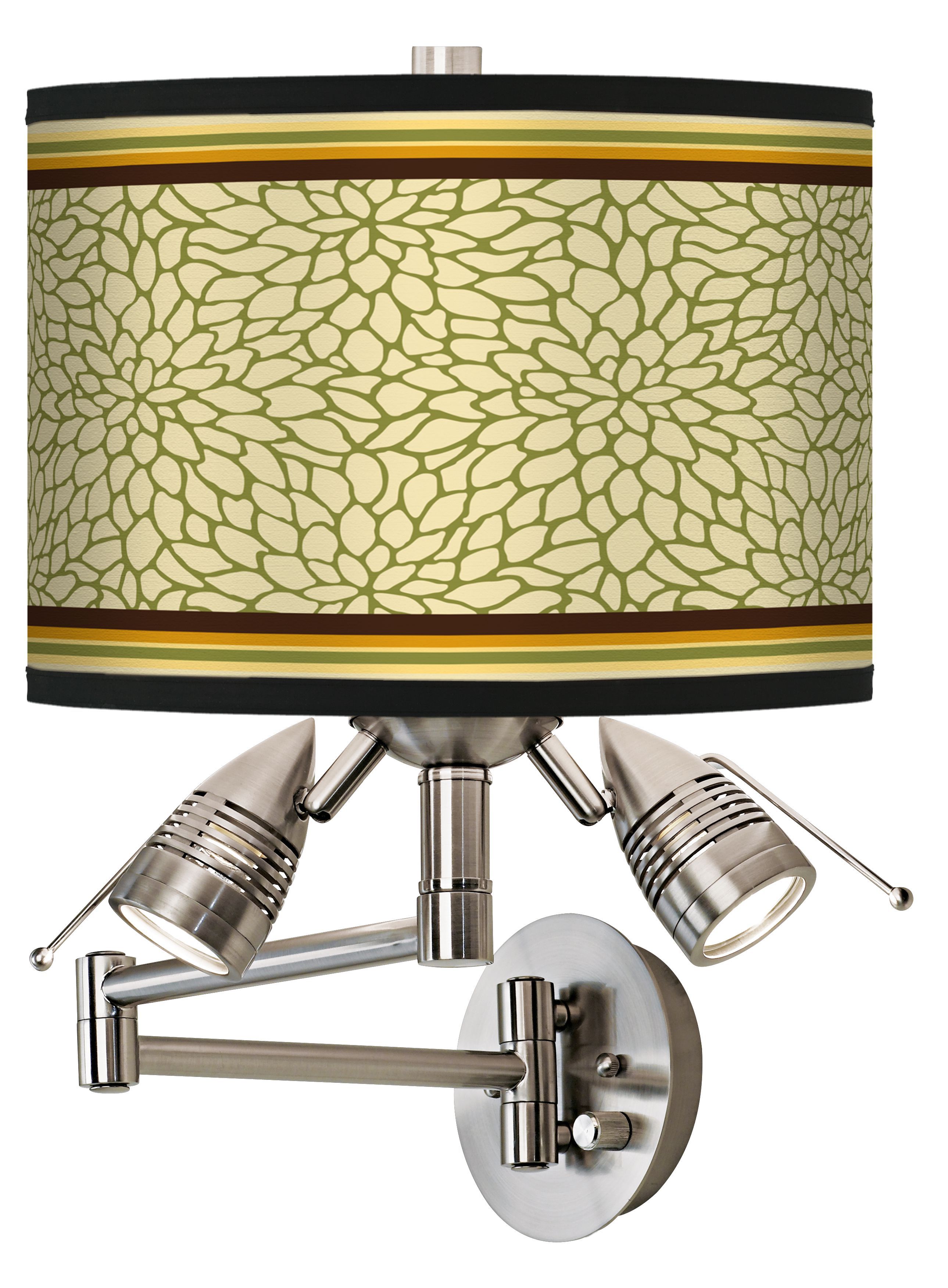 Stacy Garcia Avocado Dahlia Giclee Swing Arm Wall Light