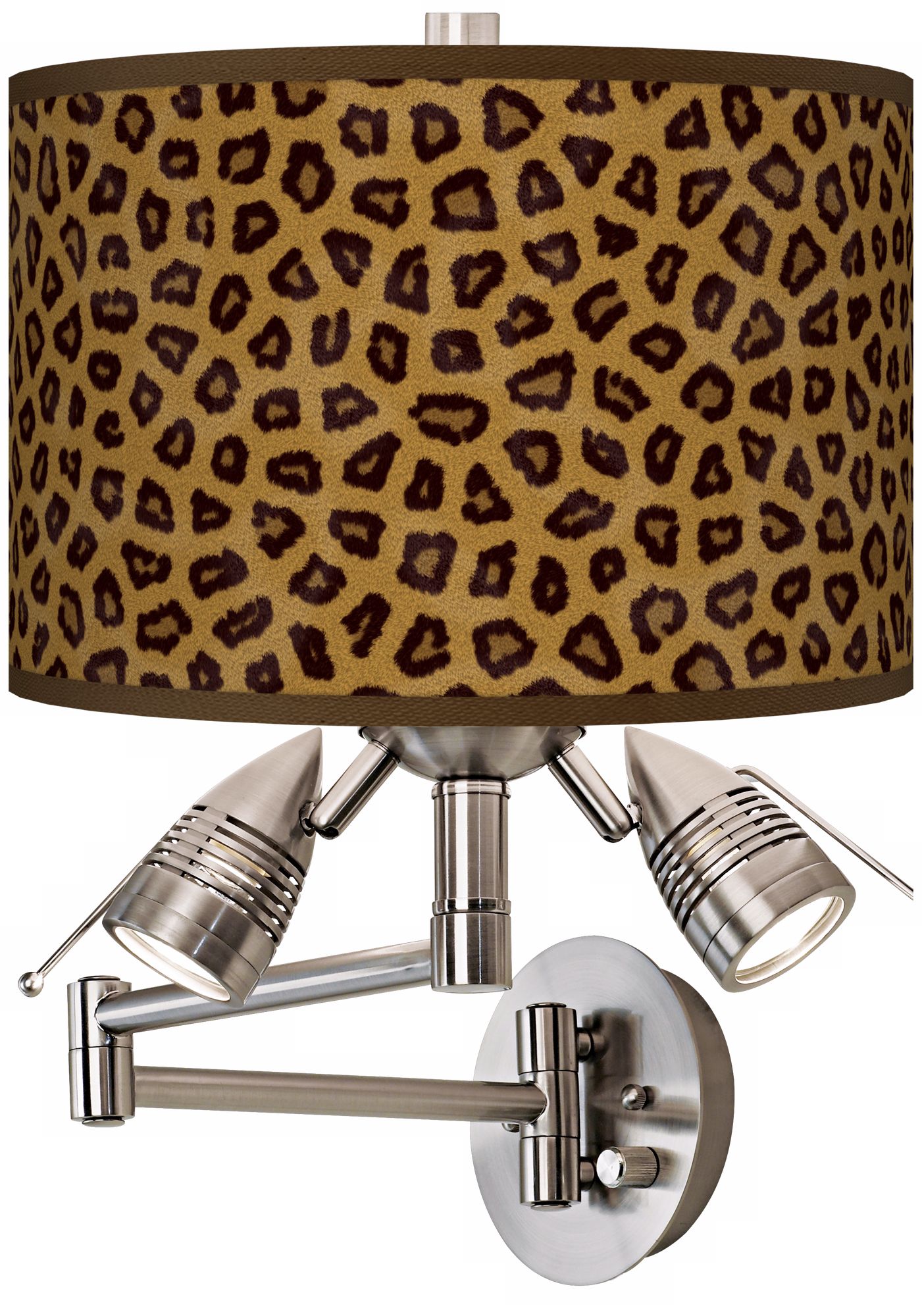 Safari Cheetah Giclee Swing Arm Wall Light